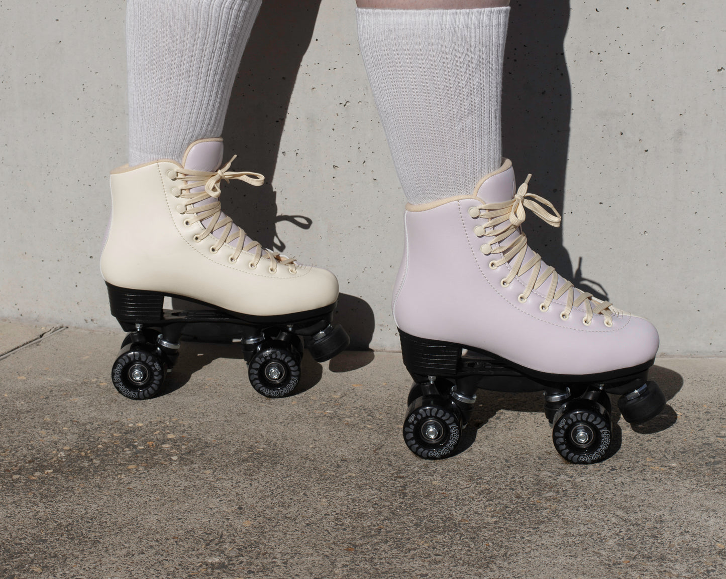 Chuffed Skates cruiser beginner roller skate - sunset colour (lilac & tan)