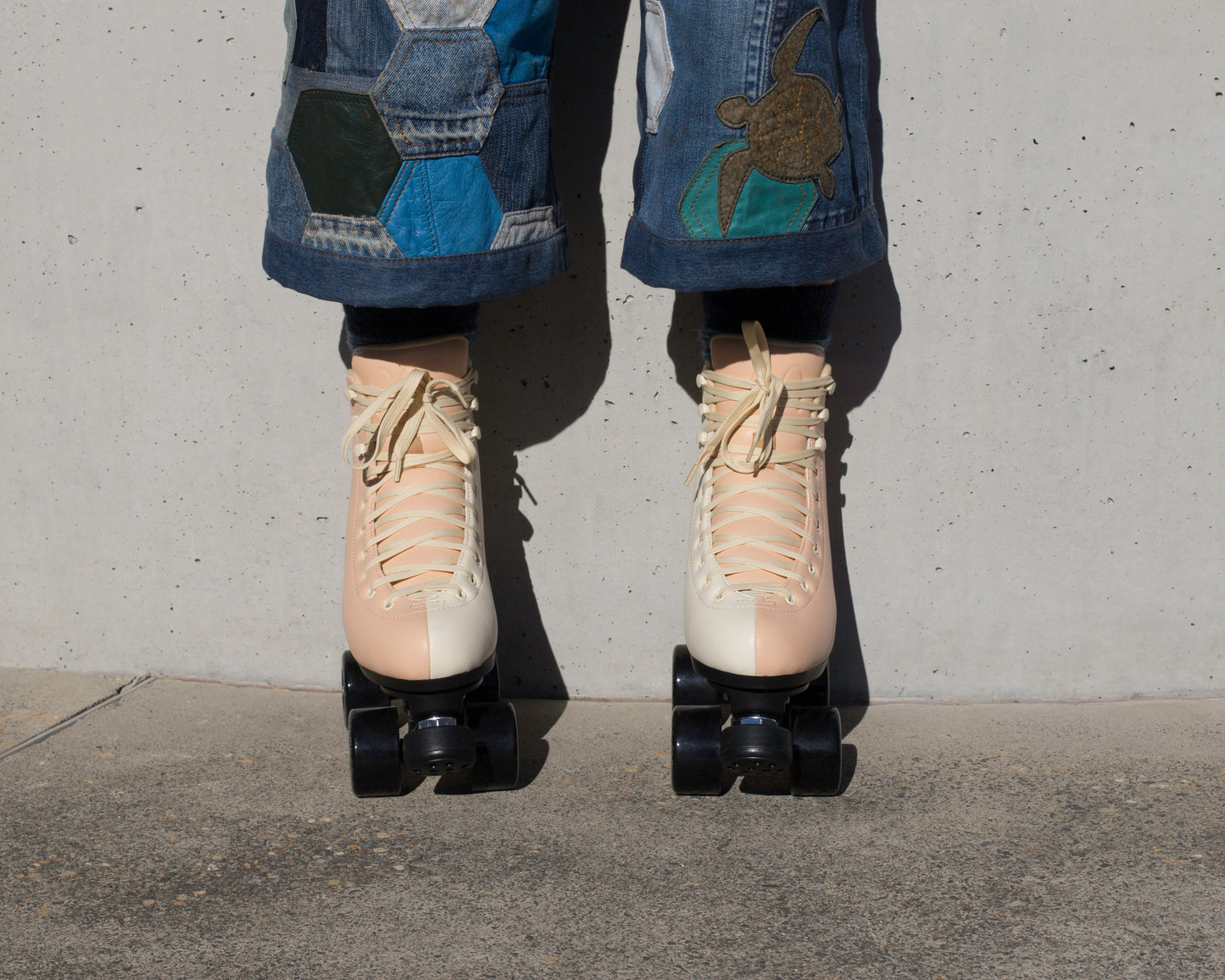 Chuffed Skates cruiser beginner roller skate - sunrise colour (peach & tan)